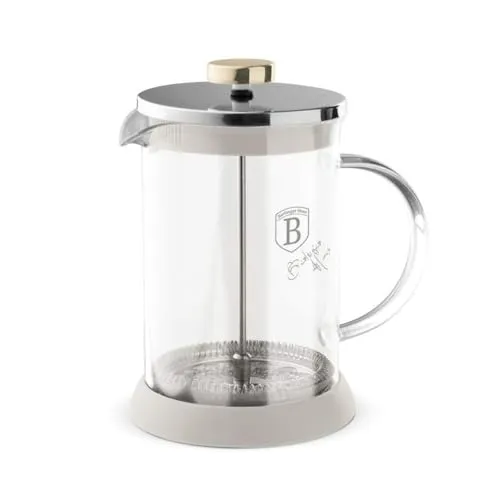 Berlinger Haus French Press Kaffeebereiter | 600 ml Borosilikatglas mit Edelstahlfilter | Hitzebeständig & leicht zu reinigen | Sahara Collection