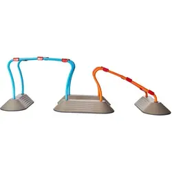 Gonge Mini Parkour Starter Set, 14-tlg. - Rennbahnen, Parkhäuser & Zubehör - Fördert motorische Fähigkeiten und Kreativität, ideal für drinnen und draußen, leicht zu kombinieren und platzsparend verstaut.