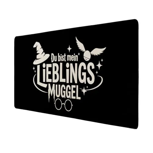 LIEBLINGS MUGGEL Schreibtischunterlage 69x31cm XXL Mauspad Zauberer-Fanartikel für Büro und Zuhause