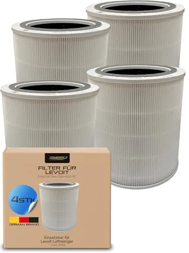 Comedes Ersatzfilter Set für Levoit Core 400S – 4-teilig - Effektives Kombi-Filter-Set für Levoit Luftreiniger Core 400S. Filtert Pollen, Staub und Gerüche zuverlässig und sorgt für frische Raumluft. Perfekt für Allergiker und Haustierbesitzer.