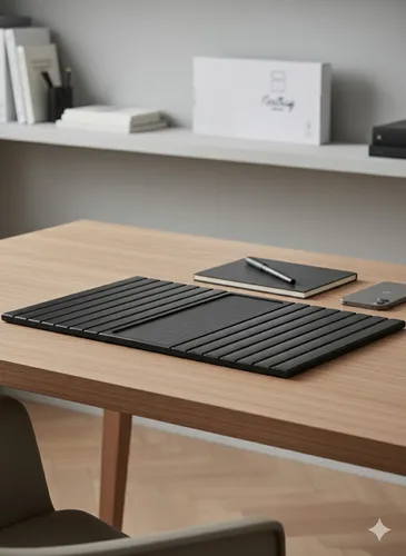 D&D Living® Sofatablett – Flexibler Couch-Armlehnen-Organizer, Schwarz