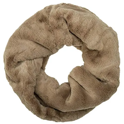 Caspar SC480 warmer eleganter Damen Winter Fell Loop Schal, Farbe:taupe, Größe:One Size