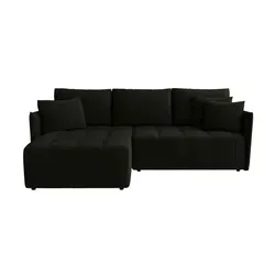 Bedante Ecksofa in Schwarz