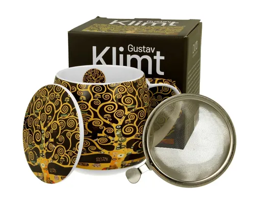 Becher Klimt Tree Of Life Porzellanbecher mit Brüher 430 ml