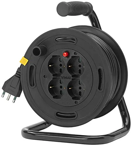 Vimar 0P32730 Kabeltrommel, 16 A, 4 Universalbuchsen, 15 m