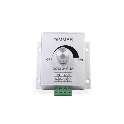 LED Dimmer für LED-Stripes DC12V-24V 8A Stufenloser Regler Helligkeitsregler