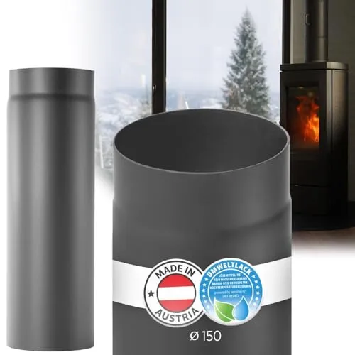 BERTRAMS Ofenrohr 50 cm Ø 150mm Gussgrau