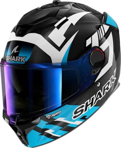 SHARK, Integraler Motorradhelm SPARTAN GT PRO CARBON ZARCO TRACK RACER Carbon White Blue DWB, XS