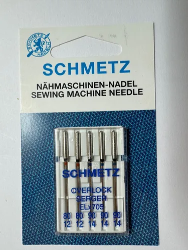 Overlock Nadeln Schmetz ELx705 Flachkolben 80+90 5