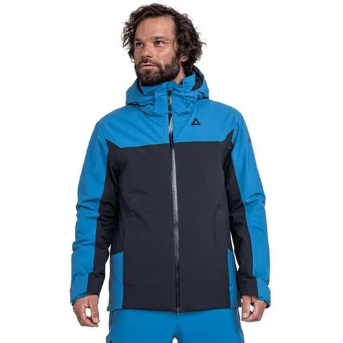Schöffel Herren Skijacke Zandwel Style navy blazer Größe 54 - Sportliche Colour Block Skijacke mit wasserdichter Performance Membrane (10k mm/10k MVTR) und hoher Bewegungsfreiheit durch 2-Wege-Stretch – ideal für optimale Performance auf der Piste.