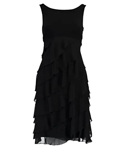 SWING Minikleid Cocktailkleid - Slim Fit schwarz 40 - Elegantes Slim Fit Minikleid aus 100% Polyester, perfekt für besondere Anlässe oder Partys. Stilvolles Design in klassischem Schwarz.