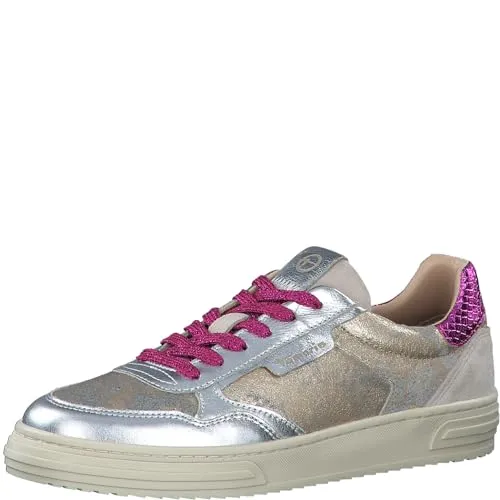 Tamaris Sneaker 1-23617-42 902 - Bequeme Damen Sneaker - Damen-Sneaker mit modernem Materialmix aus Leder und Synthetik, komfortablem Lining und herausnehmbarer Sohle für individuelle Einlagen.