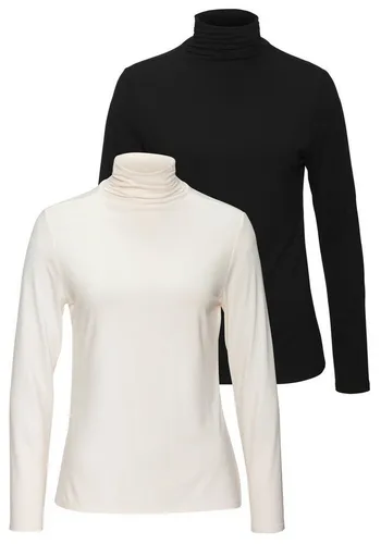 LASCANA Stehkragenshirt aus weichem Viskose-Stretch (2er-Pack)