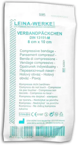 10x Verbandpäckchen 13151-M 8 x 10cm - steril - LW - reduziertes ANGEBOT