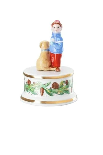Hutschenreuther Christbaumschmuck Weihnachtsspiele Spieluhr klein limitiert 2025 - Dekohänger in limitierter Auflage, handbemalte Spieluhr mit der Melodie 'Ihr Kinderlein kommet', ideal für festliche Weihnachtsdekoration.