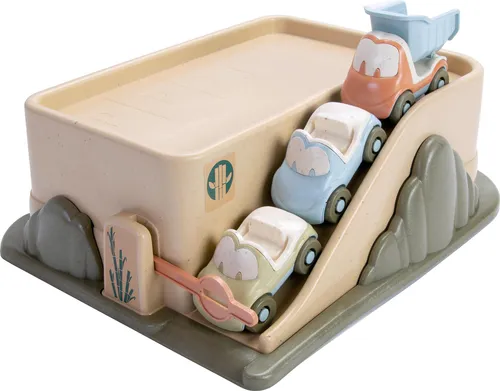 Dantoy Garage mit 3 Autos – 4-teiliges Set