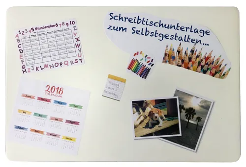 Schreibtischunterlage 40 x 60 cm transparent z Selbstgestalten für Bilder 2.Wahl