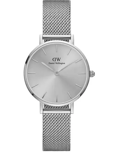 Daniel Wellington Petite Uhr 32mm Stainless Steel (316L) Silver - Armbanduhren für Damen, elegante und modische Uhr aus hochwertigem 316L Edelstahl, wasserfest bis 3ATM, perfekt für jeden Anlass.
