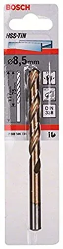 Bosch Professional Accessories Professional Metallbohrer HSS-TiN (Ø 8,5 mm), Durchmesser: 8.5/Gesamtlänge in mm: 117