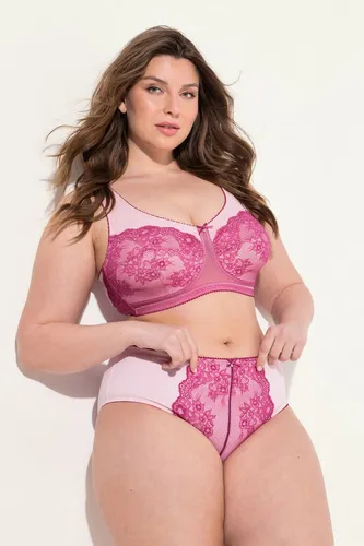 Ulla Popken Slip Midislip Mesh Spitze Mikrofaser höher geschnitten