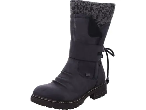 Rieker Damen Stiefeletten Z4783 - Wanderschuhe mit seitlichen Lederbändern, die dem Stiefel einen besonderen Stil verleihen und für Komfort bei jedem Schritt sorgen.