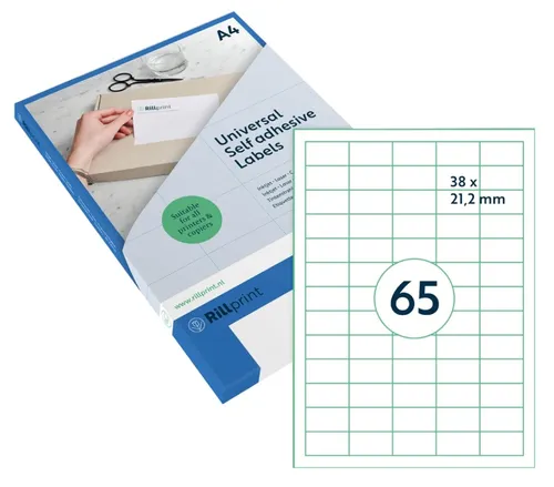 rillprint Universal-Etiketten, 105 x 57 mm, transparent