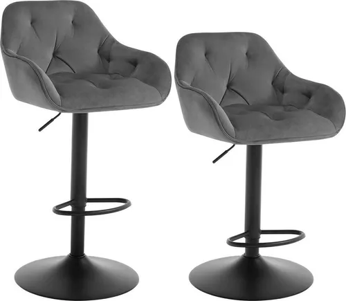 WOLTU 2x Barhocker drehbar in grau von WOLTU