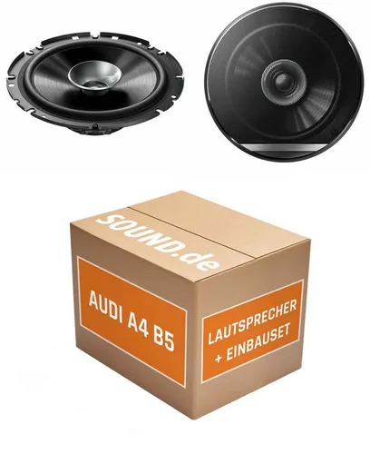 JUST SOUND best choice for caraudio Lautsprecher Boxen Einbauset Pioneer TS-G1710F Audi A4 B5 Auto-Lautsprecher (40 W, 16 cm)