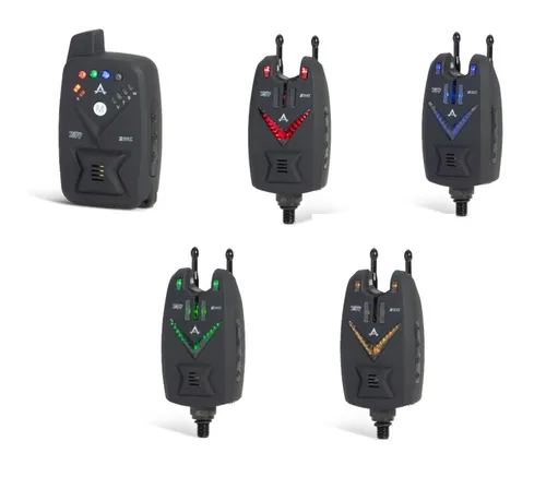 Sänger Anaconda TSR WAY 4er Funk Bissanzeiger Set 4+1 im Koffer - Bissanzeiger Set für Süßwasserangeln, inklusive praktischer Transportkoffer und zuverlässiger Funktechnik für präzises Angeln.