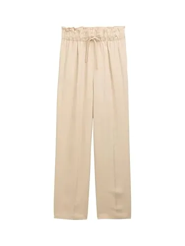 TOM TAILOR Denim Paperbag-Hose mit Taschen, Gr. XXL (44) - Damen-Paperbag-Hose für vielseitige Freizeitlooks, mit feuchtigkeitsregulierender Lyocellfaser für hohen Tragekomfort und stylischer Weite.