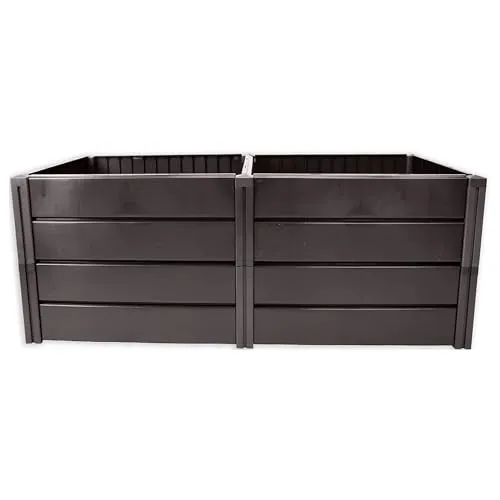 NEUSTANLO | Hochbeet Beetlo XL | 158×82×61 cm | 672 L | aus wetterfestem Kunststoff | pflegeleichtes Gartenbeet | Steckmontage ohne Werkzeug | ideal als Blumen- & Pflanzenbeet | Made in Germany