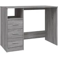 vidaXL Schreibtisch mit Schubladen - Kinderschreibtisch mit 3 Schubladen und 1 offenem Fach, ideal für effiziente Raumnutzung im Büro oder Kinderzimmer, aus hochwertigem Holzwerkstoff für Langlebigkeit und einfache Reinigung.