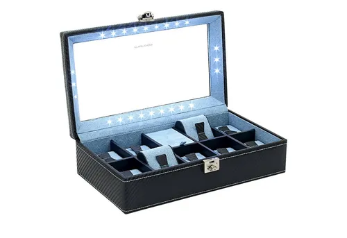 Friedrich23 Uhrenbox Carbon mit LED für 9 Uhren