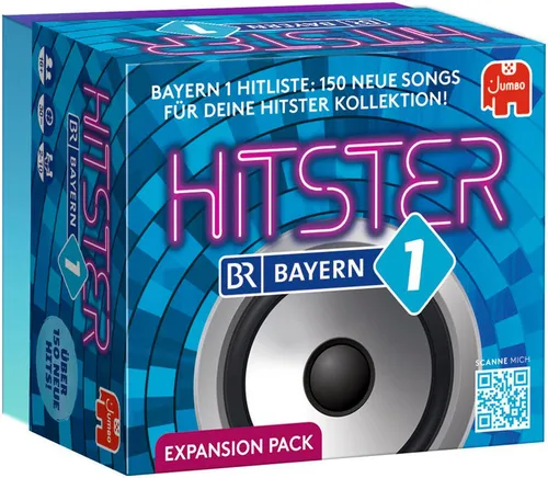 Hitster Bayern 1 Radio Erweiterung - Gesellschaftsspiel mit über 150 neuen Musikkarten, kuratiert von Bayern 1 Musikexperten – ideal für Musikliebhaber und Quiz-Fans, ab 16 Jahren, für 2 bis 10 Spieler.