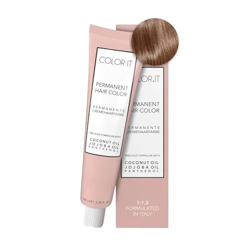 COLOR.IT by BM - Permanente Haarfarbe in Salonqualität, 100ml (7.34 Mittelblond Gold Kupfer, 1er Pack)