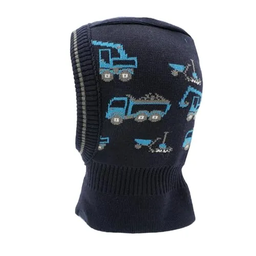 maximo Mini Schlupfmütze Baufahrzeuge blau
