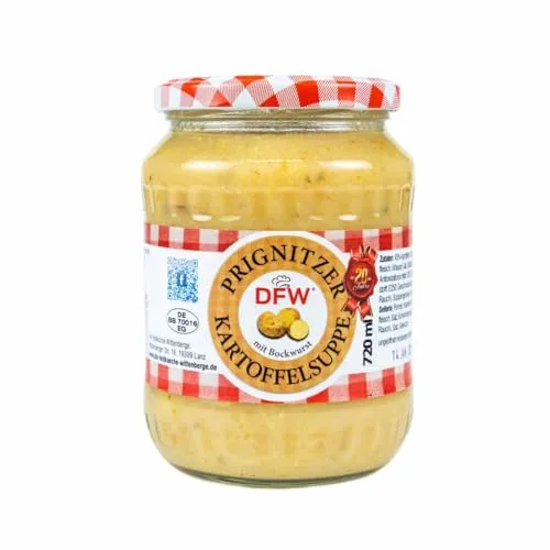 Prignitzer Kartoffelsuppe 720ml (Glas) Fertiggericht Suppe | Hausmacher Qualität | DFW (1229)