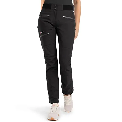 Höhenhorn Berninna Damen Hose - Wasserdichte Wanderhose Schwarz Gr. S - Outdoor Hosen für Damen, absolut wasserdicht mit 10.000 mm Wassersäule und atmungsaktivem Material, ideal für anspruchsvolle Wanderungen.