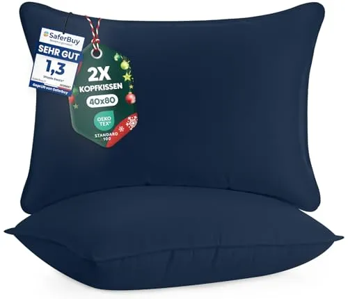 Kopfkissen Blau von Utopia Bedding