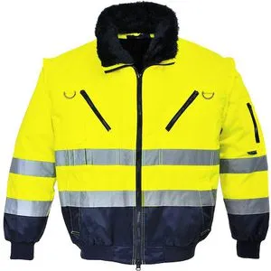 Portwest Hi-Vis Pilotenjacke PJ50 - Warnschutzjacke in Gelb-Marine, Größe L - Schutzjacke in auffälligem Gelb-Marine, wasserabweisend und 3-in-1 funktionsfähig. Ideal für optimale Sichtbarkeit und Komfort bei winterlichen Bedingungen.