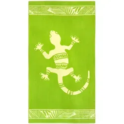LE Comptoir DE LA Plage Strandtuch, Grün, Textil, 90x170 cm, Oeko-Tex® Standard 100, Badtextilien, Strandtücher