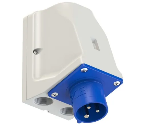 PCE PCE CEE-Wandgerätestecker 32A 3p 6h IP44 Elektro-Kabel, CEE-Wandgerätestecker 32A 3p 6h IP44