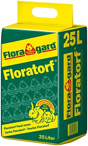 Floragard Floratorf Weißtorf 25 L – Reiner ungedüngter Torf für fleischfressende Pflanzen & als natürliche Einstreu für Kleintiere