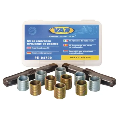 VAR Pedalgewinde-Reparatur-Kit PE-04700 5/8x24 tpi - Praktisches Reparatur-Kit für Pedalgewinde, ideal für Fahrradliebhaber, um beschädigte Gewinde schnell und einfach zu reparieren.