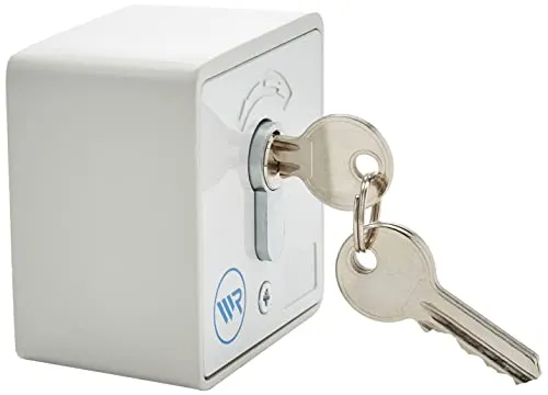 Rademacher 4596 TASTER M. ZYLINDER AUFPUTZ - Zubehör für Torantriebe: Robuster Schlüsseltaster für einfache Bedienung und zuverlässigen Zugang zu Ihrer Garage, geeignet für Aufputzmontage.