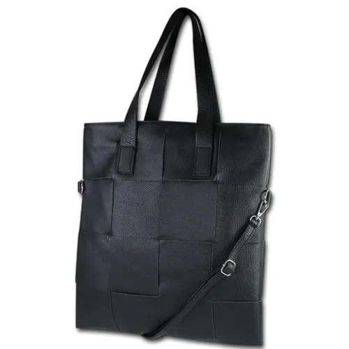 Toscanto Damen Umhängetasche Schwarz aus Leder - Elegante Schultertasche aus hochwertigem Kalbsleder, handgefertigt in Italien. Ideal für Damen, bietet sie stilvollen Komfort und ausreichend Platz für den Alltag.
