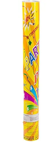 GOODS+GADGETS Konfetti-Kanone Konfetti-Shooter Party Popper Konfettikanone - XL 60 cm - Gold - 1 Stück