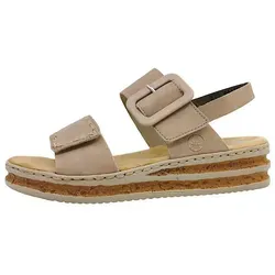 Rieker Sandalette Plateausandale beige 37 EU
