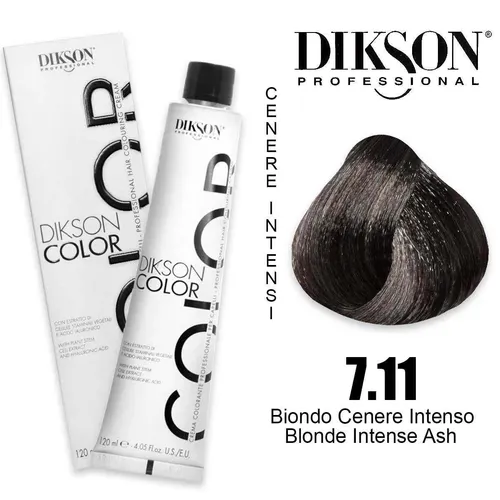 Tönung 7.11 Blond Asche Farbe für Haare Dikson 120ml