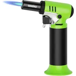 Butanbrenner S907 Brennstoffanzeige einstellbar Flamme Grün & Schwarz